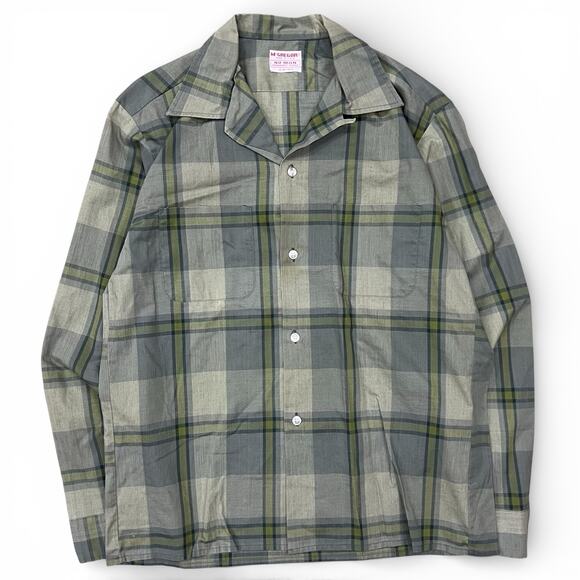 True Vintage McGregor Permanent Press MCM Camp Collar Plaid SS Button Up Shirt